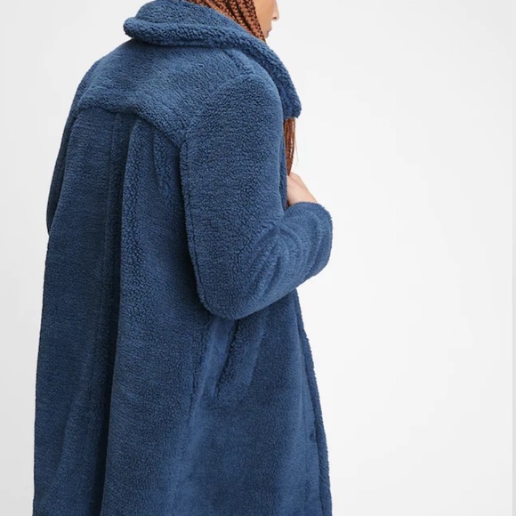 Nwt Gap Sherpa Overcoat Blue Xxl Coat 